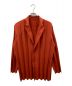 HOMME PLISSE ISSEY MIYAKE（オムプリッセ イッセイ ミヤケ）の古着「EDGE ENSEMBLE ジャケット」｜レッド