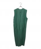 HOMME PLISSE ISSEY MIYAKEオム プリッセ イッセイ ミヤケ）の古着「PLEATS BOTTOMS 2」｜グリーン