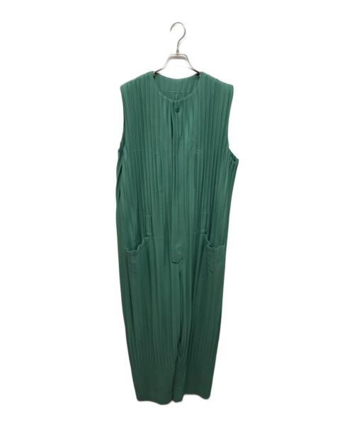 HOMME PLISSE ISSEY MIYAKE（オム プリッセ イッセイ ミヤケ）HOMME PLISSE ISSEY MIYAKE (オムプリッセ イッセイ ミヤケ) PLEATS BOTTOMS 2 グリーン サイズ:Lの古着・服飾アイテム