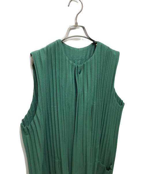 HOMME PLISSE ISSEY MIYAKE（オム プリッセ イッセイ ミヤケ）HOMME PLISSE ISSEY MIYAKE (オムプリッセ イッセイ ミヤケ) PLEATS BOTTOMS 2 グリーン サイズ:Lの古着・服飾アイテム