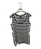 LOUIS VUITTONルイ ヴィトン）の古着「アクセサリー付 ノースリーブカットソー」｜ホワイト×ブラック