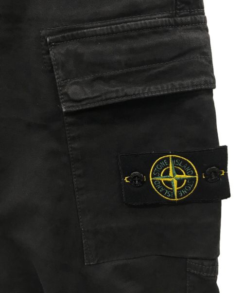 STONE ISLAND（ストーンアイランド）STONE ISLAND (ストーンアイランド) Stretch cotton cargo trousers ブラック サイズ:29の古着・服飾アイテム
