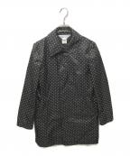 COMME des GARCONS COMME des GARCONSコムデギャルソン コムデギャルソン）の古着「ドットステンカラーコート」｜ブラック