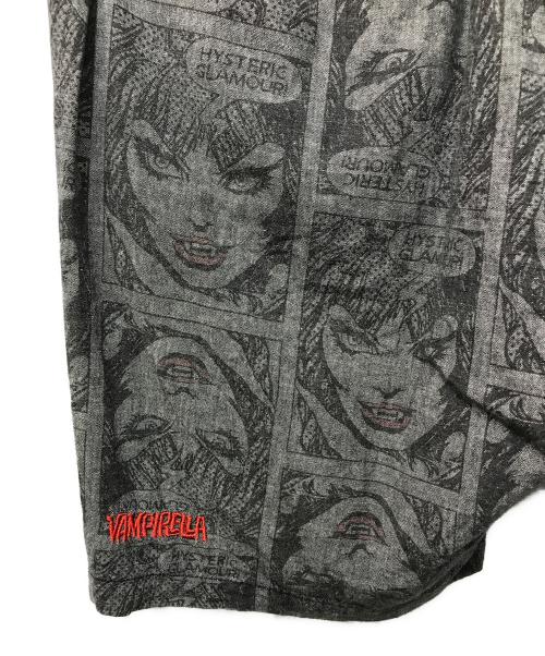 Hysteric Glamour（ヒステリックグラマー）Hysteric Glamour (ヒステリックグラマー) VAMPIRELLA/CAUGHT DEMON柄 イージーショーツ グレー サイズ:Lの古着・服飾アイテム