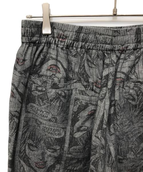 Hysteric Glamour（ヒステリックグラマー）Hysteric Glamour (ヒステリックグラマー) VAMPIRELLA/CAUGHT DEMON柄 イージーショーツ グレー サイズ:Lの古着・服飾アイテム