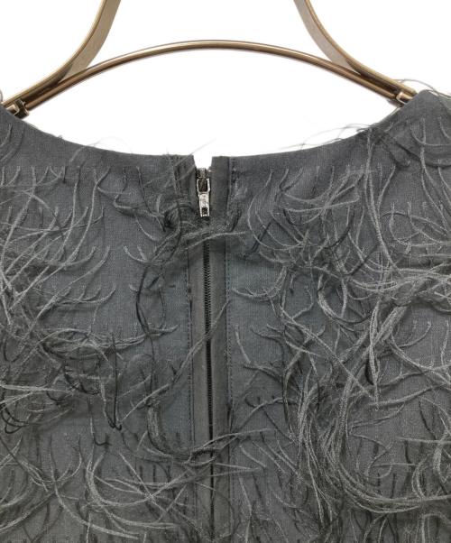 Maison MIHARA YASUHIRO（メゾン ミハラ ヤスヒロ）Maison MIHARA YASUHIRO (メゾン ミハラ ヤスヒロ) Feather Like Jacquard Fabric Dress ブラック サイズ:36の古着・服飾アイテム