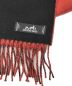 HERMES (エルメス) フリンジ カザックマフラー ブラック×レッド：29000円