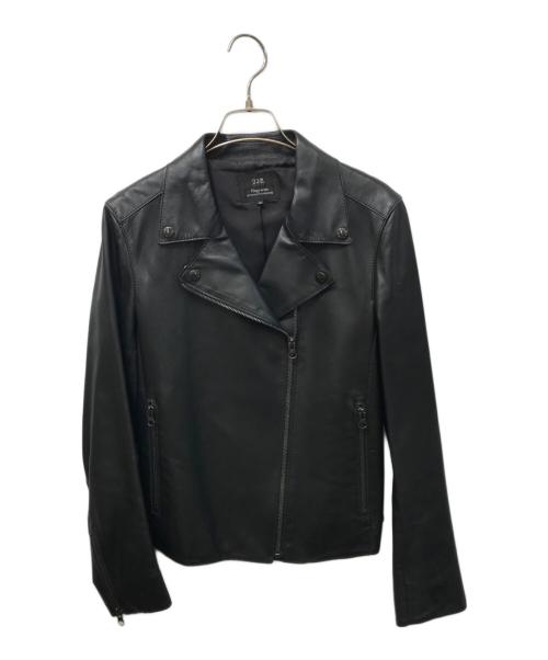 23区（ニジュウサンク）23区 (ニジュウサンク) シープレザーダブルライダースジャケット ブラック サイズ:40の古着・服飾アイテム