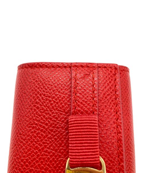 Salvatore Ferragamo（サルヴァトーレ フェラガモ）Salvatore Ferragamo (サルヴァトーレ フェラガモ) ヴァラリボンキーケース レッドの古着・服飾アイテム