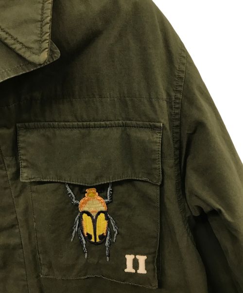 GUCCI（グッチ）GUCCI (グッチ) M-65刺繍ミリタリージャケット オリーブ サイズ:50の古着・服飾アイテム