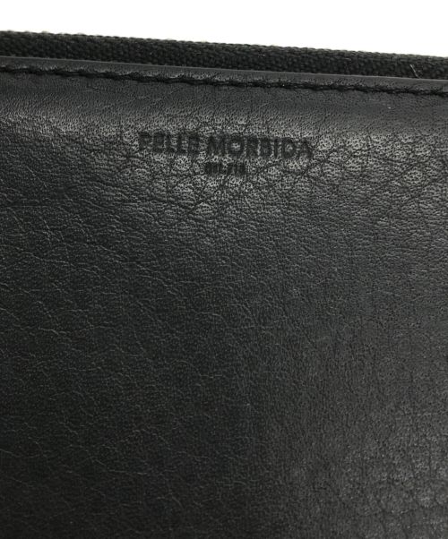 PELLE MORBIDA（ペッレモルビダ）PELLE MORBIDA (ペッレモルビダ) ラウンドジップウォレット ブラックの古着・服飾アイテム