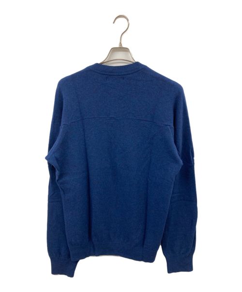 Y'S YOHJI YAMAMOTO（ワイズ ヨウジヤマモト）Y's YOHJI YAMAMOTO (ワイズ ヨウジヤマモト) ヘンリーネックニット ネイビー サイズ:3の古着・服飾アイテム