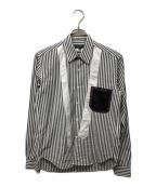 COMME des GARCONS HOMME PLUSコムデギャルソンオムプリュス）の古着「ストライプシャツ」｜グレー×ホワイト