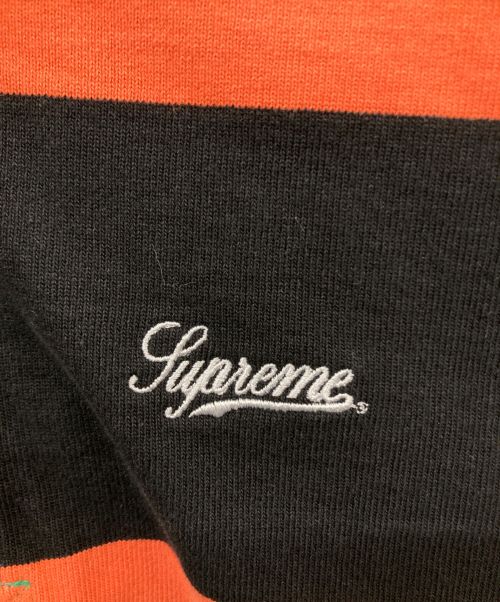 SUPREME（シュプリーム）SUPREME (シュプリーム) HOODED RUGBY グリーン×ブラック サイズ:Sの古着・服飾アイテム