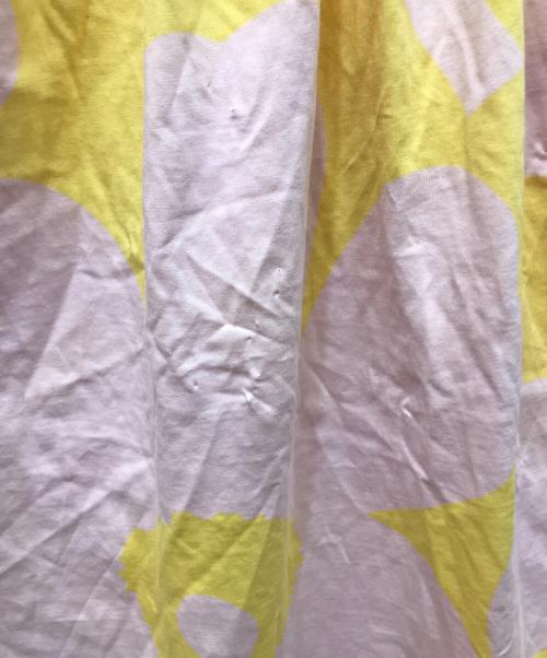 marimekko（マリメッコ）marimekko (マリメッコ) DEKADI UNIKKO ノースリーブワンピース ピンク×イエロー サイズ:Sの古着・服飾アイテム