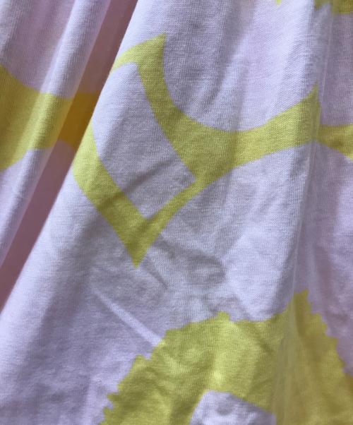 marimekko（マリメッコ）marimekko (マリメッコ) DEKADI UNIKKO ノースリーブワンピース ピンク×イエロー サイズ:Sの古着・服飾アイテム