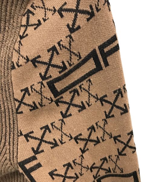 OFFWHITE（オフホワイト）OFFWHITE (オフホワイト) モノグラム クロップド カーディガン ベージュ サイズ:Sの古着・服飾アイテム