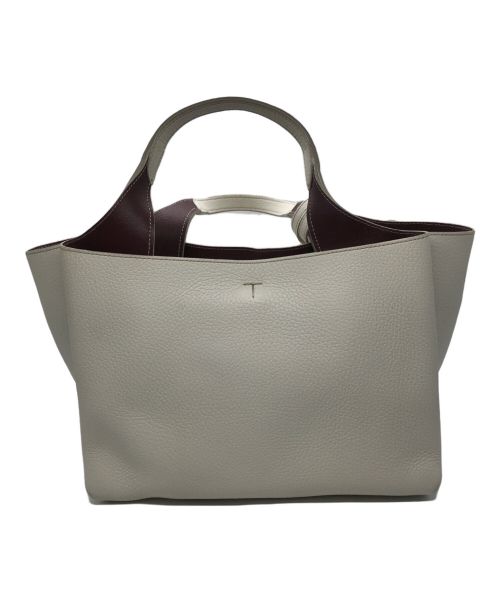 TOD'S（トッズ）TOD'S (トッズ) Tタイムレス トートバッグ ホワイトの古着・服飾アイテム