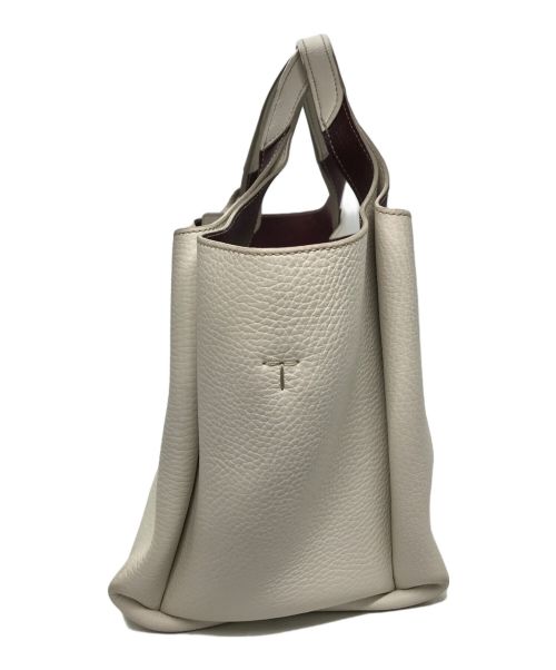 TOD'S（トッズ）TOD'S (トッズ) Tタイムレス トートバッグ ホワイトの古着・服飾アイテム