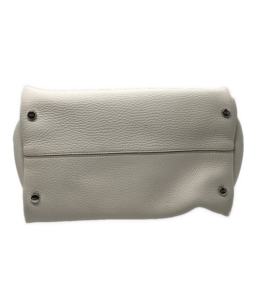 TOD'S（トッズ）TOD'S (トッズ) Tタイムレス トートバッグ ホワイトの古着・服飾アイテム