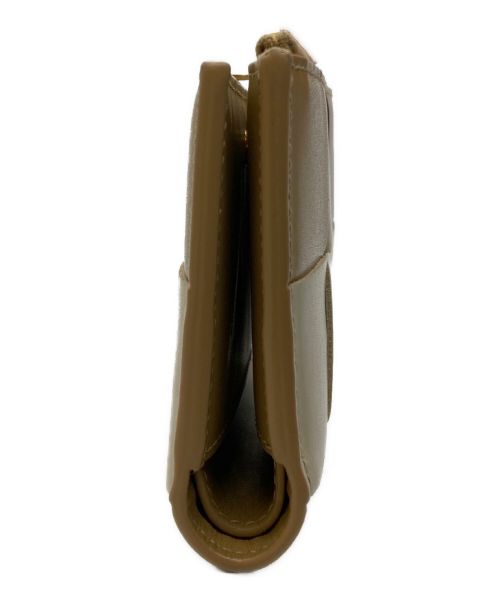 BOTTEGA VENETA（ボッテガベネタ）BOTTEGA VENETA (ボッテガベネタ) カセットスモール2つ折りウォレット ダークプラリネ/ライトバタースコッチ/シの古着・服飾アイテム