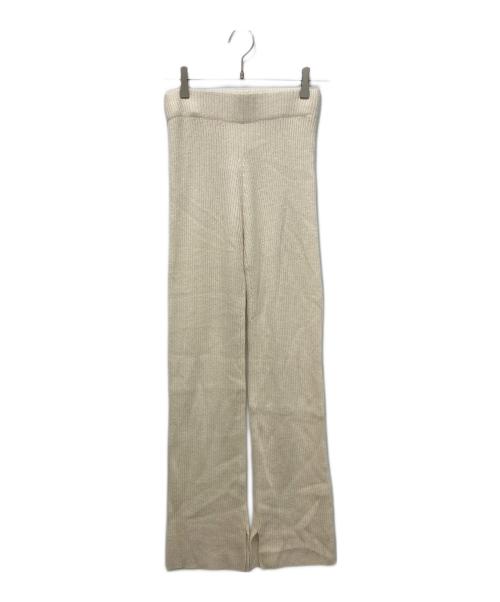 MYLAN（マイラン）MYLAN (マイラン) Cashmere Rib knit Pants アイボリー サイズ:FREEの古着・服飾アイテム