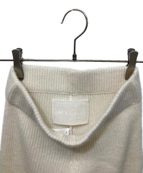 MYLAN（マイラン）MYLAN (マイラン) Cashmere Rib knit Pants アイボリー サイズ:FREEの古着・服飾アイテム
