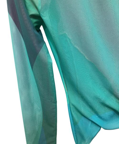 paula canovas del vas（パウラ カノバス デル ヴァス）PAULA CANOVAS DEL VAS (パウラ カノバス デル ヴァス) リバーシブルパワーネットカットソー ピンク×グリーン サイズ:Sの古着・服飾アイテム