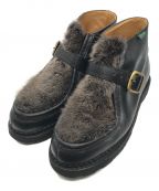 PARABOOT×International Gallery BEAMSパラブーツ×インターナショナルギャラリービームス)）の古着「別注 MILLY BRIDE ミンクファー モンクストラップシューズ」｜ブラック