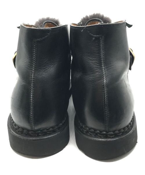 PARABOOT（パラブーツ）PARABOOT (パラブーツ) International Gallery BEAMS (インターナショナルギャラリービームス)) 別注 MILLY BRIDE ミンクファー モンクストラップシューズ ブラック サイズ:R41の古着・服飾アイテム