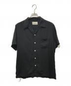 WACKO MARIAワコマリア）の古着「S/Sオープンカラーシャツ」｜ブラック