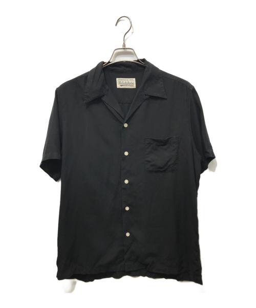 WACKO MARIA（ワコマリア）WACKO MARIA (ワコマリア) S/Sオープンカラーシャツ ブラック サイズ:Lの古着・服飾アイテム