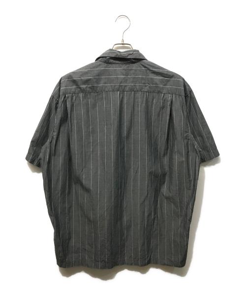 stussy（ステューシー）stussy (ステューシー) OLD ストライプオープンカラーシャツ グレー サイズ:Mの古着・服飾アイテム