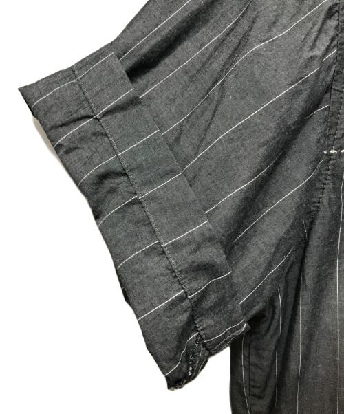 stussy（ステューシー）stussy (ステューシー) OLD ストライプオープンカラーシャツ グレー サイズ:Mの古着・服飾アイテム