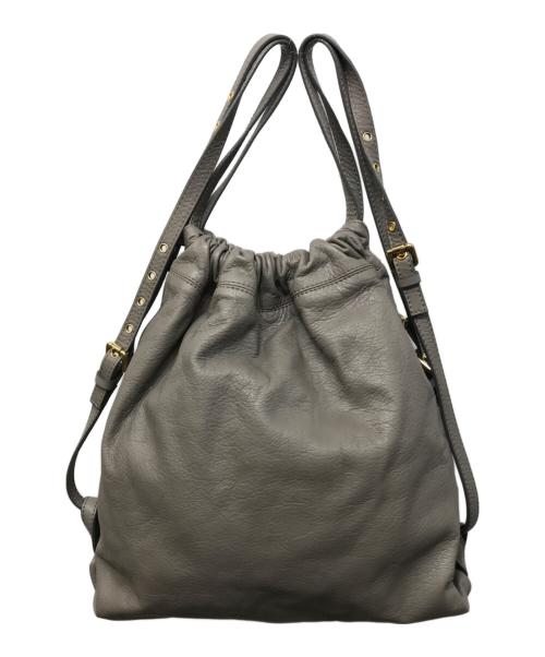 IO PELLE（イオペレ）IO PELLE (イオペレ) レザーナップサック グレーの古着・服飾アイテム