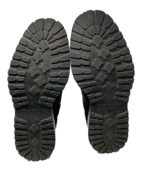 EMPORIO ARMANI（エンポリオアルマーニ）EMPORIO ARMANI (エンポリオアルマーニ) ハラコサイドジップブーツ ブラック サイズ:6の古着・服飾アイテム