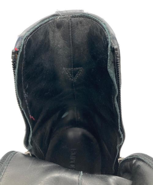 EMPORIO ARMANI（エンポリオアルマーニ）EMPORIO ARMANI (エンポリオアルマーニ) ハラコサイドジップブーツ ブラック サイズ:6の古着・服飾アイテム