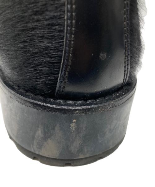 EMPORIO ARMANI（エンポリオアルマーニ）EMPORIO ARMANI (エンポリオアルマーニ) ハラコサイドジップブーツ ブラック サイズ:6の古着・服飾アイテム