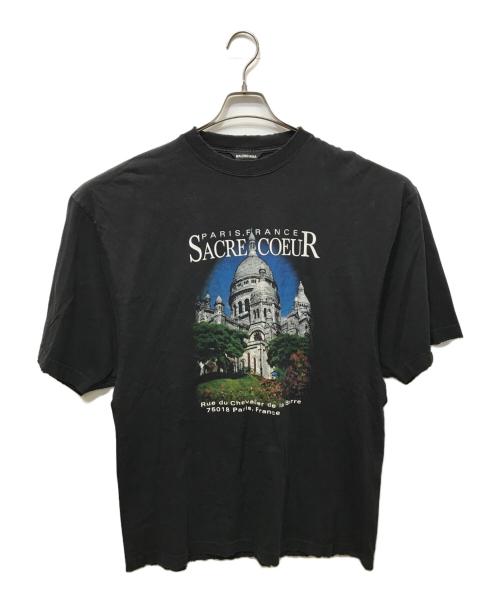 BALENCIAGA（バレンシアガ）BALENCIAGA (バレンシアガ) Sacre Coeur アートワーク プリント Tシャツ ブラック サイズ:XXSの古着・服飾アイテム