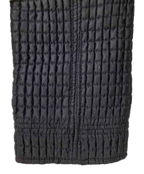 MIU MIU（ミュウミュウ）MIU MIU (ミュウミュウ) キルティングネックボアジャケット ネイビー サイズ:40の古着・服飾アイテム