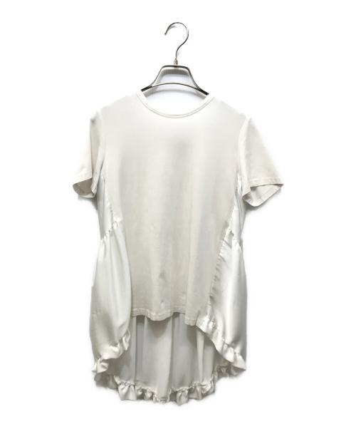 YOKO CHAN（ヨーコチャン）YOKO CHAN (ヨーコチャン) バックギャザＴシャツ ホワイト サイズ:36の古着・服飾アイテム