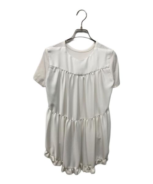 YOKO CHAN（ヨーコチャン）YOKO CHAN (ヨーコチャン) バックギャザＴシャツ ホワイト サイズ:36の古着・服飾アイテム