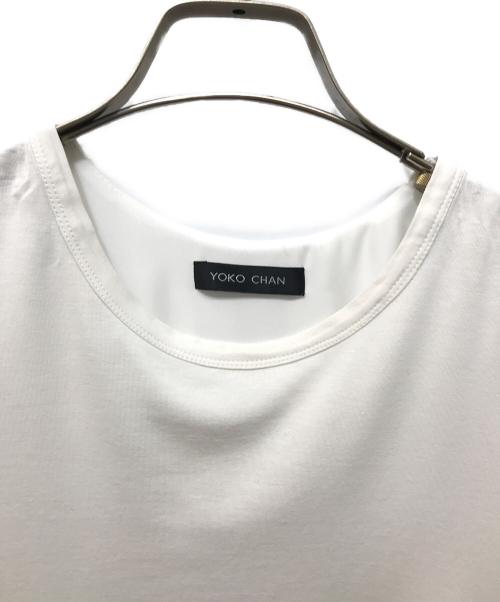 YOKO CHAN（ヨーコチャン）YOKO CHAN (ヨーコチャン) バックギャザＴシャツ ホワイト サイズ:36の古着・服飾アイテム