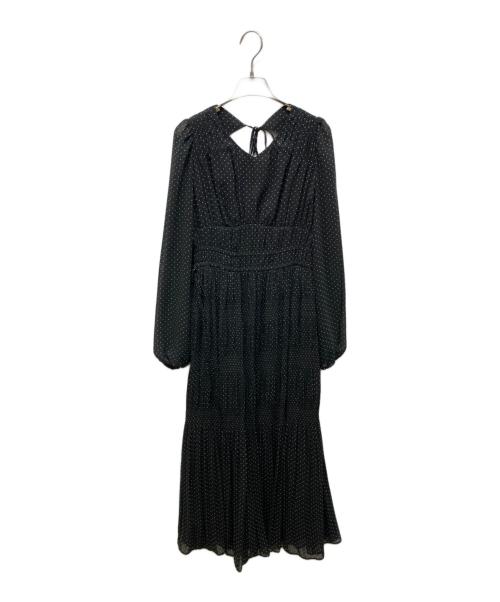 HER LIP TO（ハーリップトゥ）Her lip to (ハーリップトゥ) Majolica Pleated Chiffon Long Dress ブラック サイズ:M 未使用品の古着・服飾アイテム