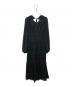 Her lip to（ハーリップトゥ）の古着「Majolica Pleated Chiffon Long Dress」｜ブラック