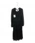 Her lip to (ハーリップトゥ) Majolica Pleated Chiffon Long Dress ブラック サイズ:M 未使用品：9000円
