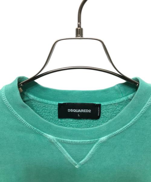 DSQUARED2（ディースクエアード）DSQUARED2 (ディースクエアード) ロゴスウェット グリーン サイズ:Lの古着・服飾アイテム