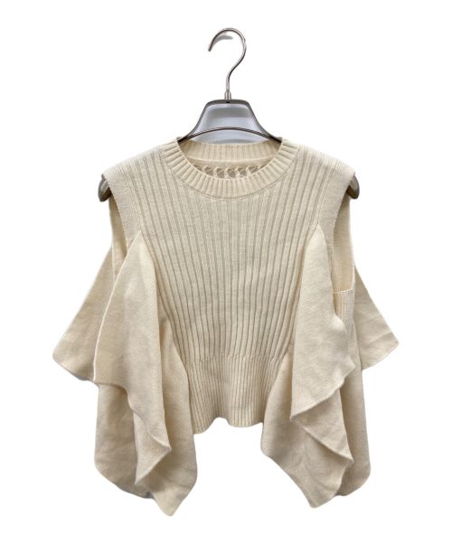 AKIRA NAKA（アキラナカ）AKIRA NAKA (アキラナカ) デザインニットベスト ベージュ サイズ:freeの古着・服飾アイテム