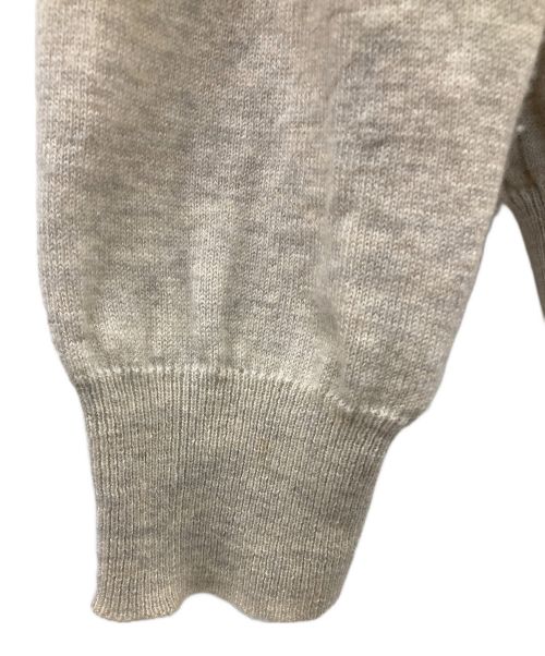 Maison Margiela（メゾンマルジェラ）Maison Margiela (メゾンマルジェラ) 09AW  エルボーパッチウールニットカーディガン ベージュ サイズ:Mの古着・服飾アイテム