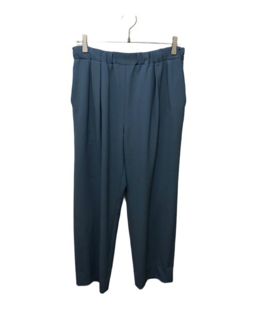CULLNI（クルニ）CULLNI (クルニ) Stretch Twill 2 Tuck Wide Easy Pants ブルー サイズ:2の古着・服飾アイテム